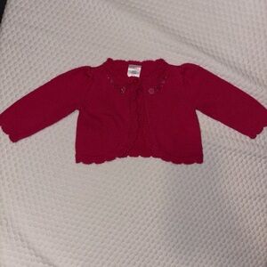 Gymboree Bright Pink Knit Baby Cardigan